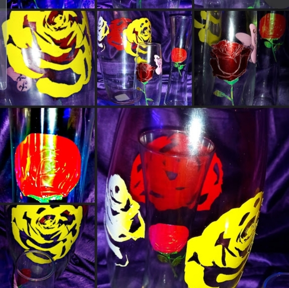 Clearly a roze Garden Glass vases - Picture 4 of 8